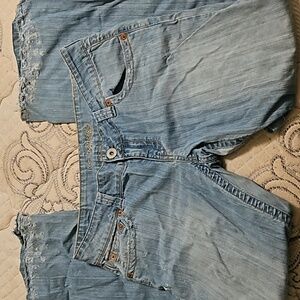 90s low rise, wide leg AE jeans